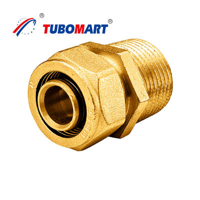 12 mm Compressie Pex Fittings Chroomgeplatte Compressie Messing Fittings