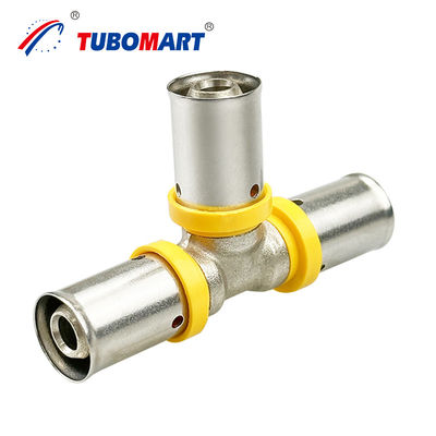 Duurzame loodgietersinstallaties Push To Connect Tube Fittings Nickel Plated Brass Press Fittings