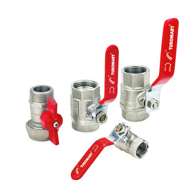 ODM 1/2 Inch Messing Gas Ball Valve Op maat met Rode Handle