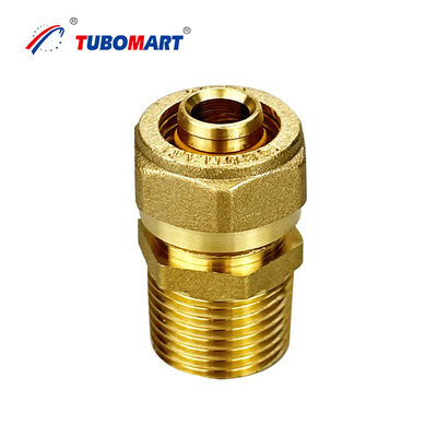 ISO 14001 Gecertificeerde Pex Quick Connect Compression Fittings Messing voor sanitaire installaties