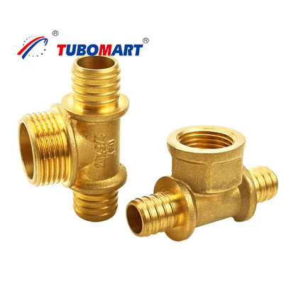 Messing Adapter Pex Schuifstuk 1/2 inch Loodvrij Pex Tube Fitting