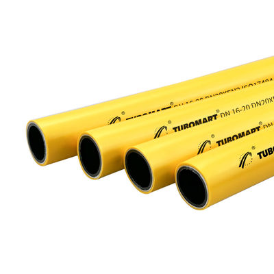 Dual Pex aluminiumbuis voor gasdistributiesystemen Gele Pexbuis