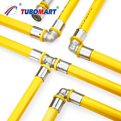 1/2 inch lekbestendige Pex Press Fittings Messing Pipe Press Fittings voor hygiënische apparatuur
