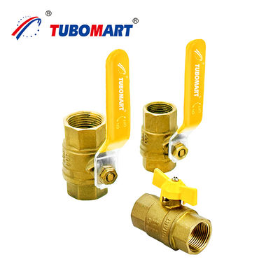 Gesmeed ijzer lang handvat compressie messing 2 manier schroef draad bal GAS klep voor PEX AL PEX systeem