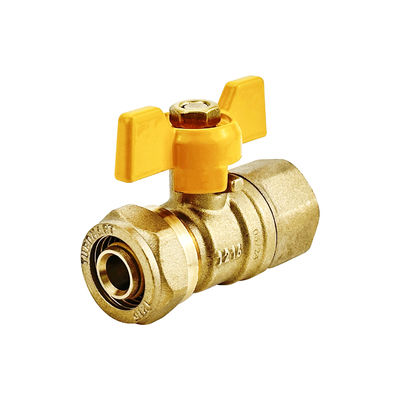 1/2' DN 20 Ball GAS Valve Brass Ball Valve 16mm PE-AL-PE PEX AL PEX GAS Pipe Ball Valve