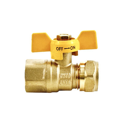 OEM Messing gas spuitstuk klep vlinder handvat Messing balk klep voor PEX-AL-PEX buis