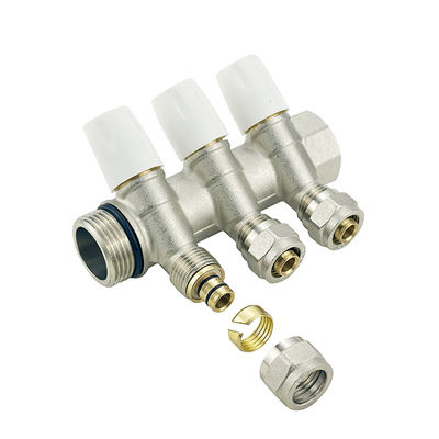 Watervervoer Messing Pex Manifold met aangepaste kleur binnen vloerverwarmer / water