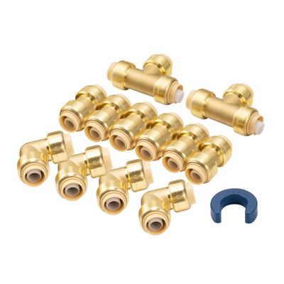 OEM Push in Fitting Brass Coupling Quick Connector Push in Fitting Plumbing Waterpijp Push Fit Shark Bite