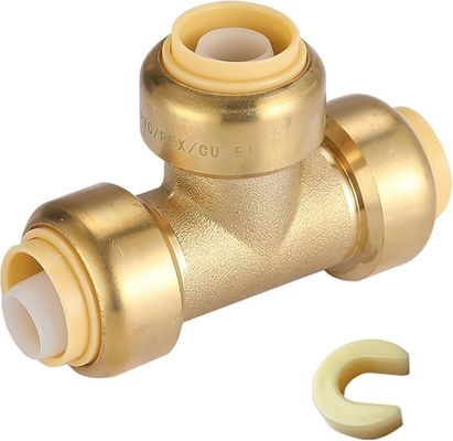 Tubomart OEM Messing Loodvrij Push Fit Fitting Shark Bite 1/2 inch 3/ 4 inch Pipe Fitting