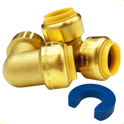 PEX-buizen Loodvrij, van hoge kwaliteit, drie-weg-push-fit, met NPT-draad 90 graden