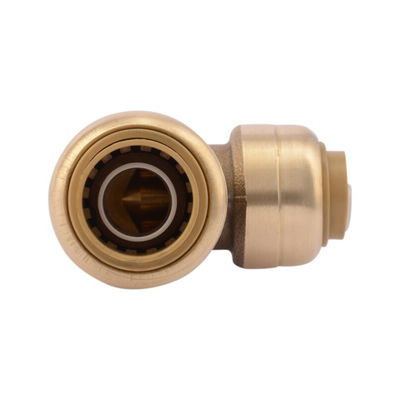 Tubomart SharkBite 1/2-in Push-to-Connect x 3/8-in Push-to-Connect 90 graden Verminderende Elbow Messing Fittings