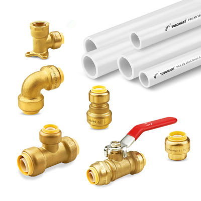 Messing Push Fitting Noord-Amerika Geen Pb Push-to-connect Sanitaire installaties Elbow Pipe Fitting PEX COPPER Loodvrij