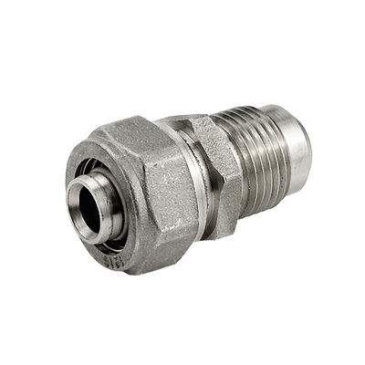 Messing Mannelijke draden rechte connector Messing Compressie Fitting voor sanitaire installaties Gas slang Fittings