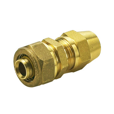 Tubomart OEM Gas Messing Schroef Fitting Sanitair Messing Materialen Gas Compressie Fitting