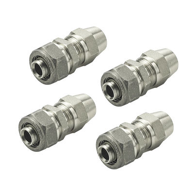 Vinnige verbinding gas schroef Messing Fittings Man straight Union Multilayer Pipe In One End And Man Threaded Adapter Schroef