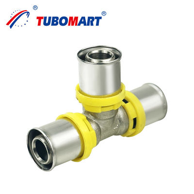 CE-gecertificeerd Messing CW617N NPT of BSP Gasvoorziening UA/TH Style PEX Pipe Fitting Elbow Tee Coupling Messing Press Fitting