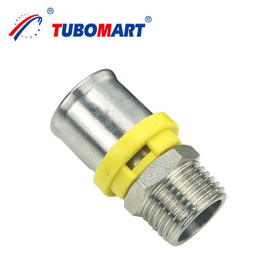 Tubomart CW614N Gasleidingen 1/4-4'' PN25 Pressleidingen PEX Geel Gelijk Elmboog Gasleidingen