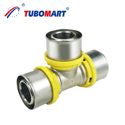 OEM Fabriek Messing Fitting voor gas systeem goedgekeurd Pex Al Pex Pipe TH Profiel Tee Fittings