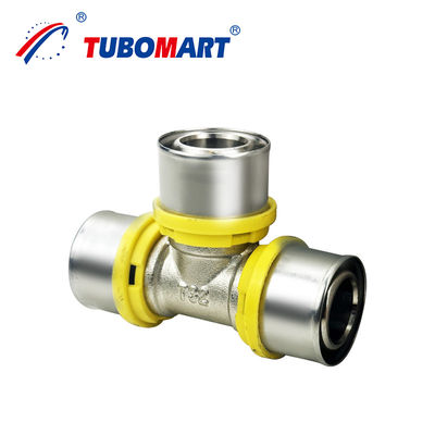 Gepersonaliseerde Pex Al Pex Press Fittings Messing HPb 58-3A of DZR Messing CW 602N voor Pex Tubing Compatibility Gas