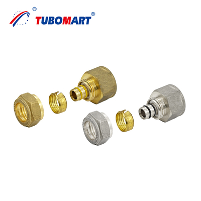 OEM schroefdraad messing fittingen voor meerlaagse PEX AL PEX buizen water gas compressie fittingen voor sanitair