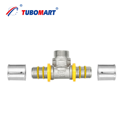 24 Jaar Productieervaring Op maat gemaakte Pex Al Pex Press Fittings voor gas / water systeem OEM ODM ondersteund