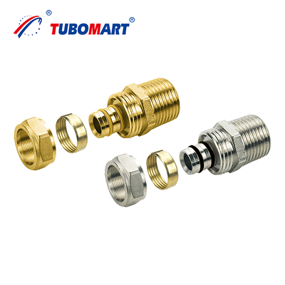 OEM Gas/Water System Pex Al Pex Compressie Sanitair Fittings Duurzame Compressie Messing Union Fittings met lange levensduur