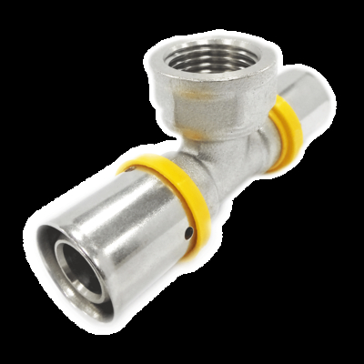 PEX AL PEX Compatibele Buizen Messing Persfitting Loodvrij Weinig Onderhoud Voor Gasleidingsysteem 16-32mm