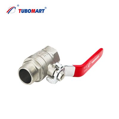 TUBOMART OEM DN25 Disassemble Female to Male Brass Ball Valve with Butterfly Handle Underfloor Heating System