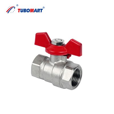 TUBOMART OEM Hoogdruk DN25 Ontmantelen Vrouwelijke naar Mannelijke Messing Ball Valve Underfloor Heating System