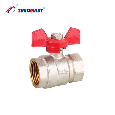 TUBOMART OEM Hoogdruk DN25 Ontmantelen Vrouwelijke naar Mannelijke Messing Ball Valve Underfloor Heating System