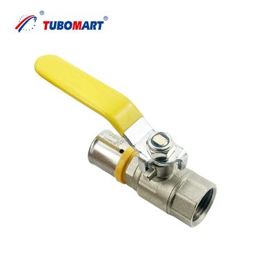 OEM drukgasslang kogelventil met lange handgreep, maat S16X10, geschikt voor PAP-meerlaagse gasleidingen