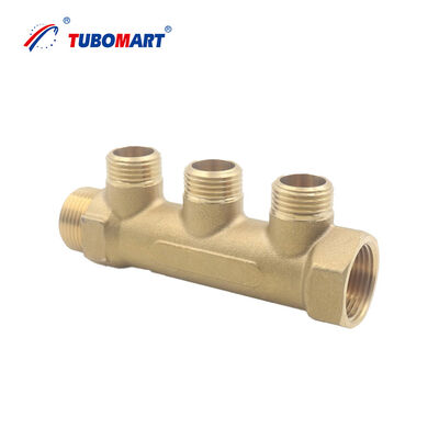Flexible Pex Manifold met Messing Fittings Diensten in radiant verwarmings- en sanitaire systemen die een lekvrije werking garanderen
