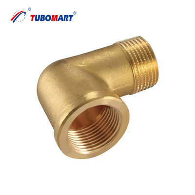 TUBOMART OEM Betrouwbare productie 1/2 Messing Fittings Vrouwelijke tot mannelijke Elbow Waterplumbing System
